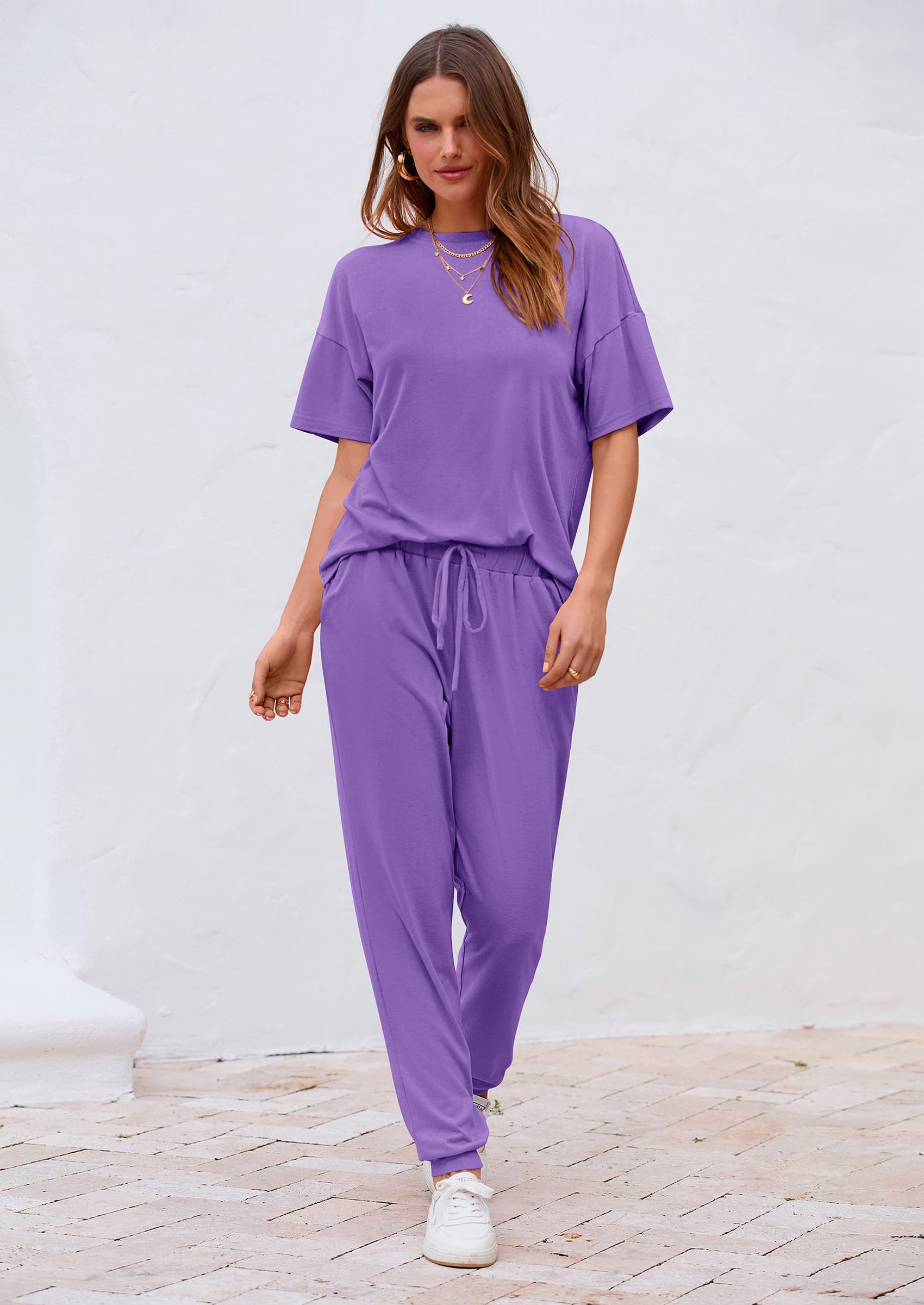 Chichi Women's Two Piece Lounge Sets Spring Summer Jogger Pants Vacation Outfits Travel Airplane Matching Clothes Dark Grey
