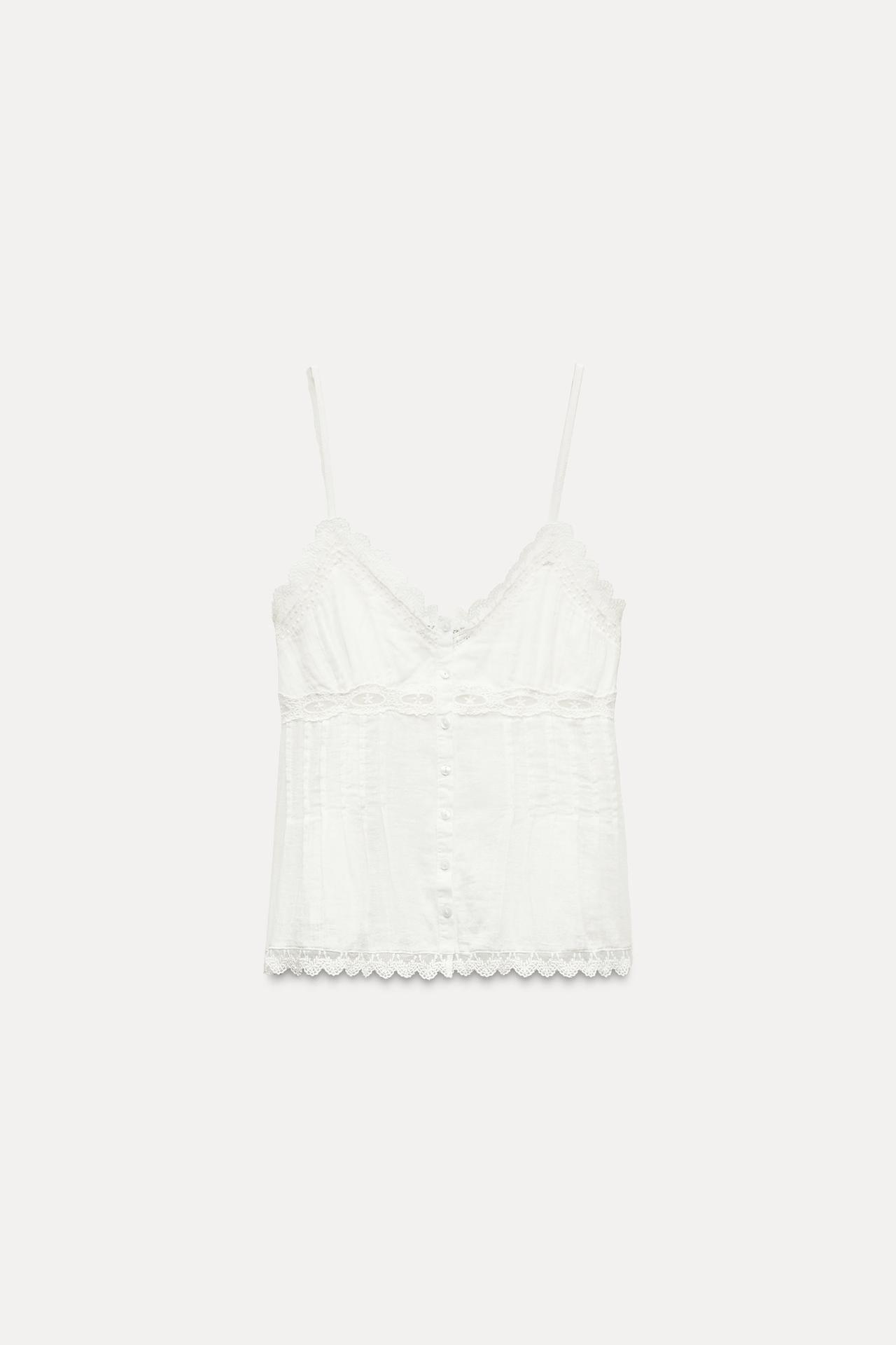 Liza | Embroidered Star Top White