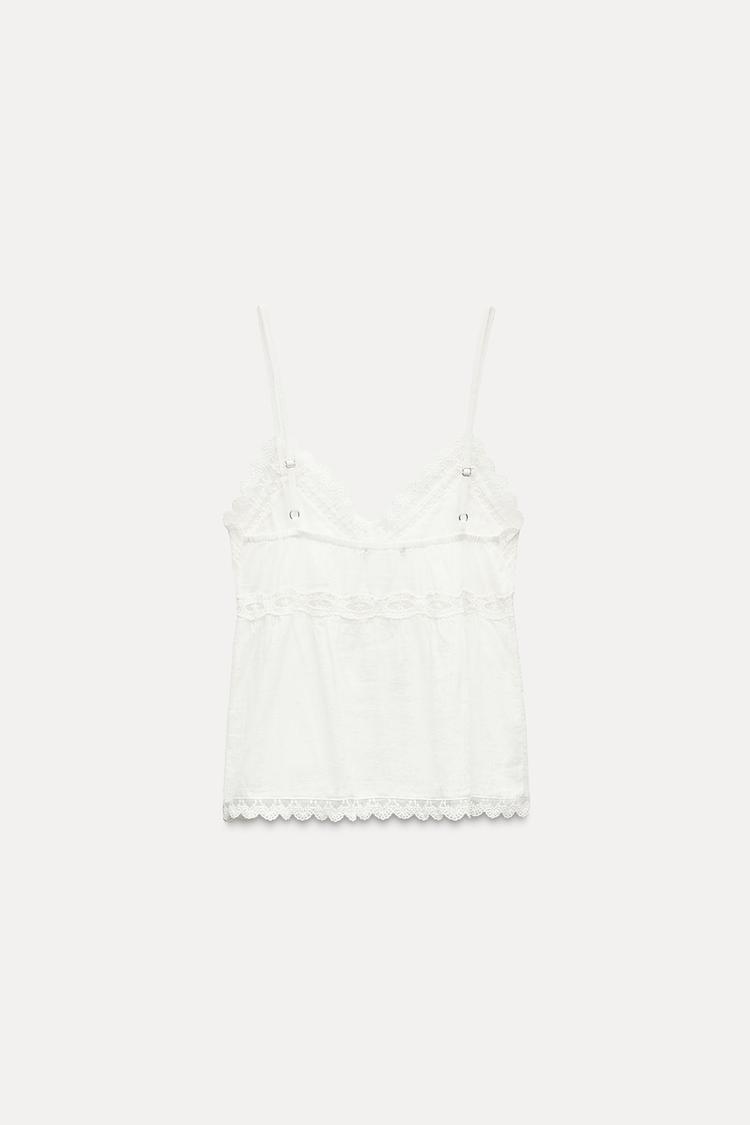 Liza | Embroidered Star Top White