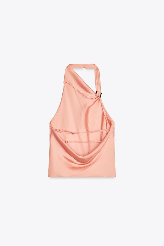 Amira | Satin Halter Top