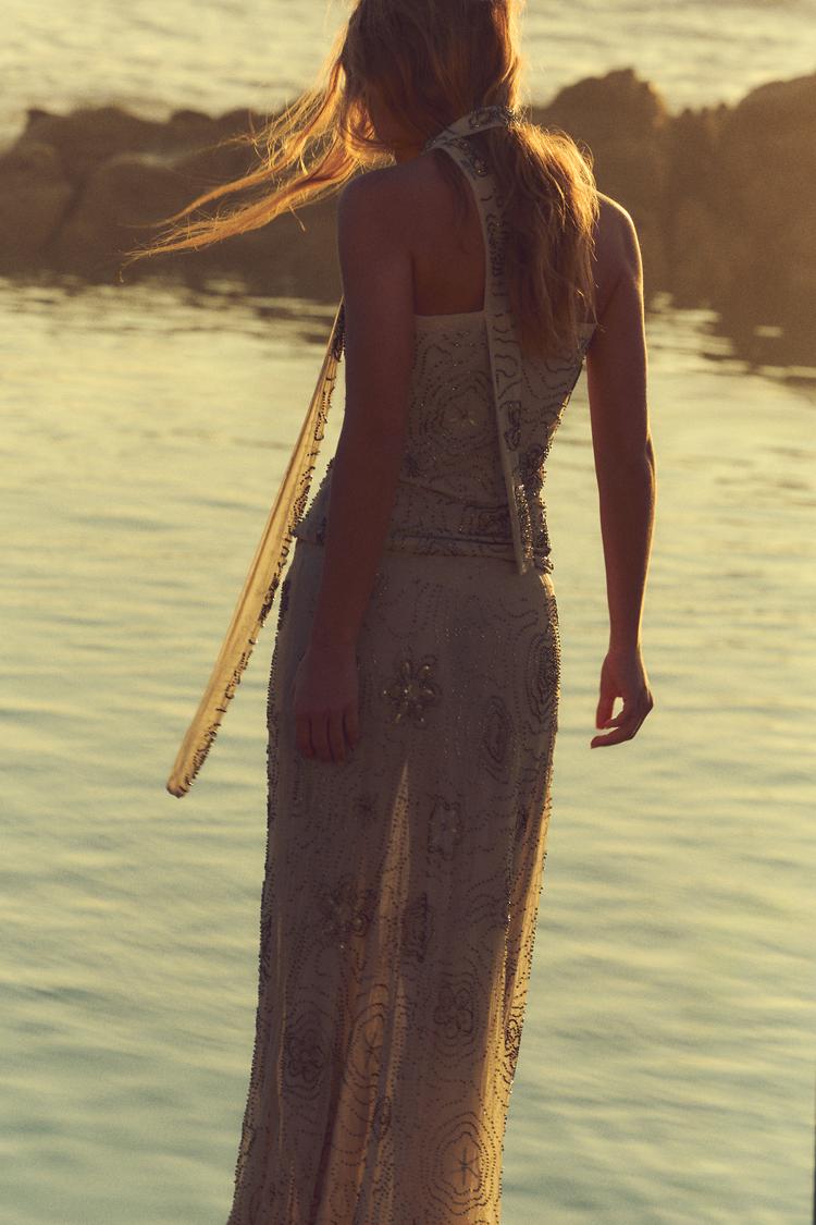 Zendaya | Beaded Top Nude