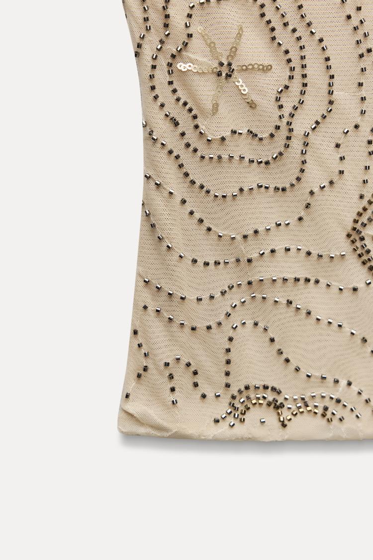 Zendaya | Beaded Top Nude