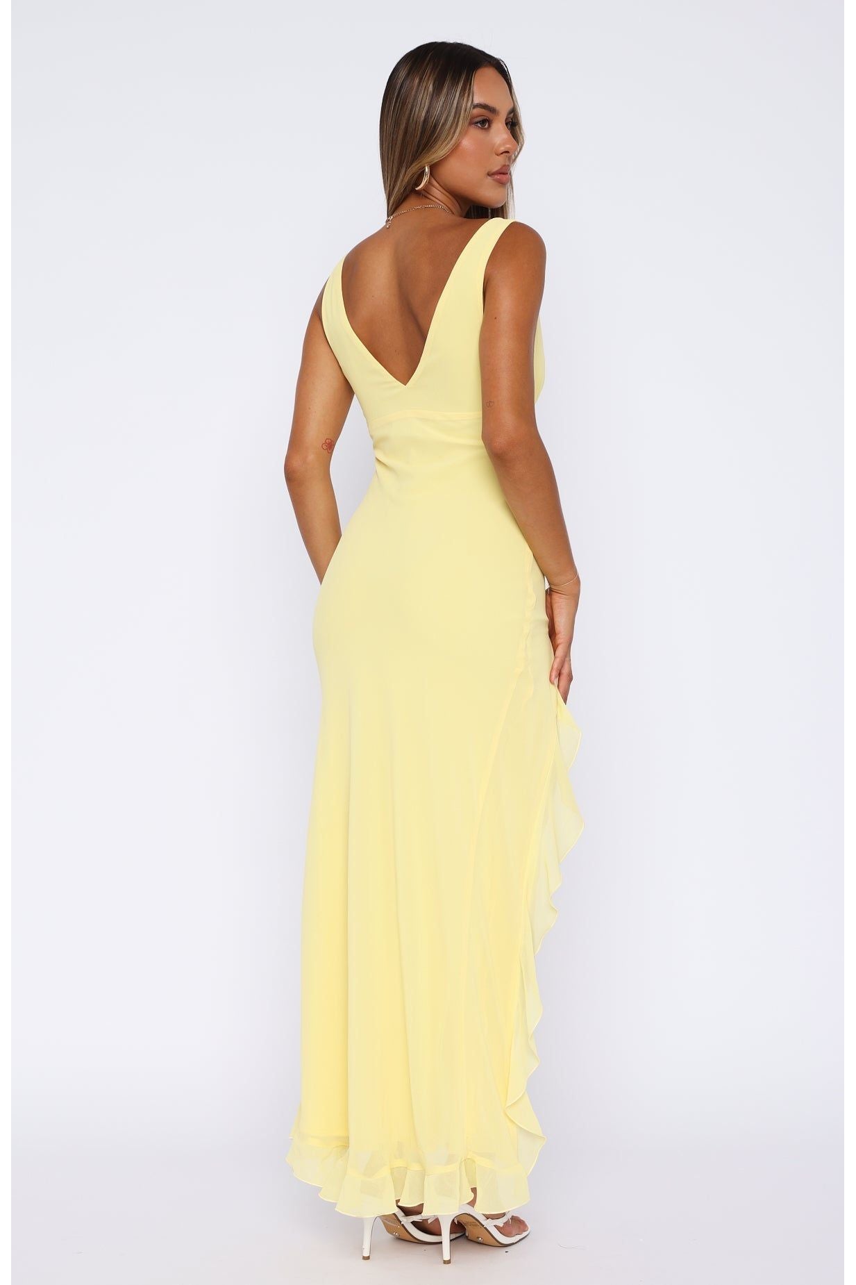 Abella | Ruffle Maxi Dress Yellow