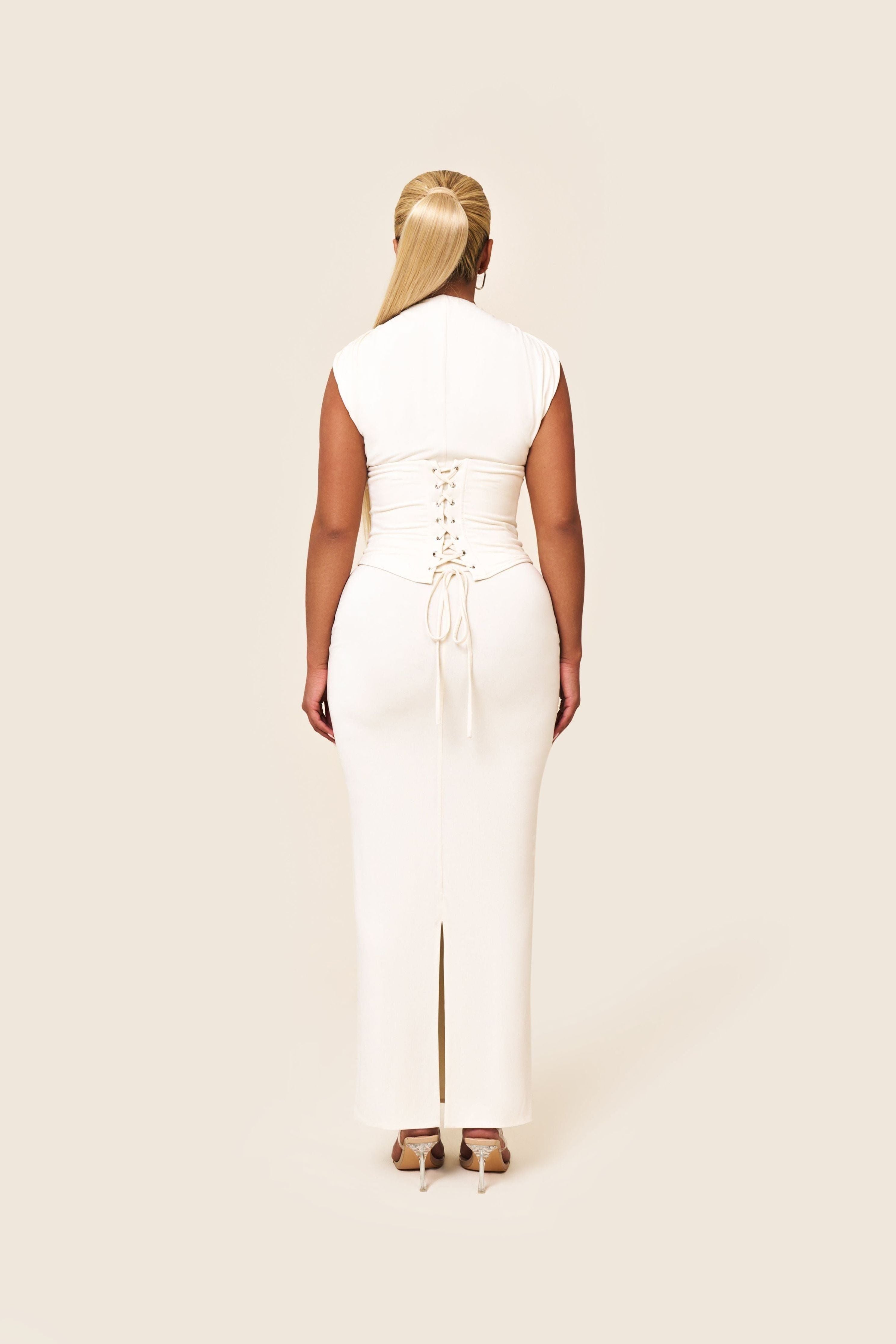 Sandra - Maxi Dress in Cream