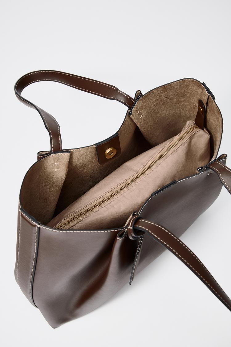 Aveline | Leather Tote Bag Brown