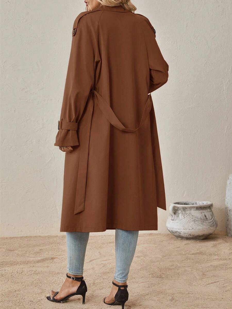 Selana | Long Trenchcoat Coffee