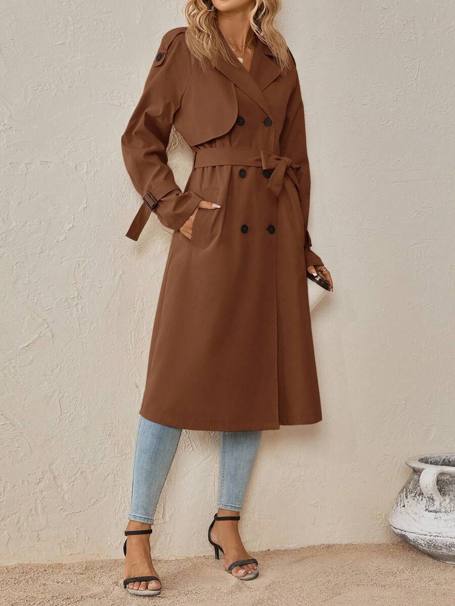 Adrienne | Classic Belted Trenchcoat Coffee