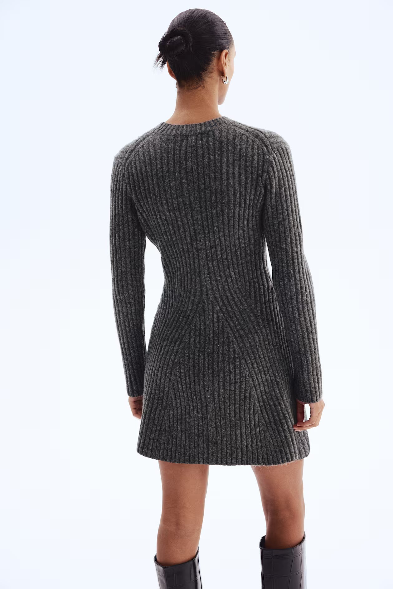 Lacy | Knit Mini Dress Grey