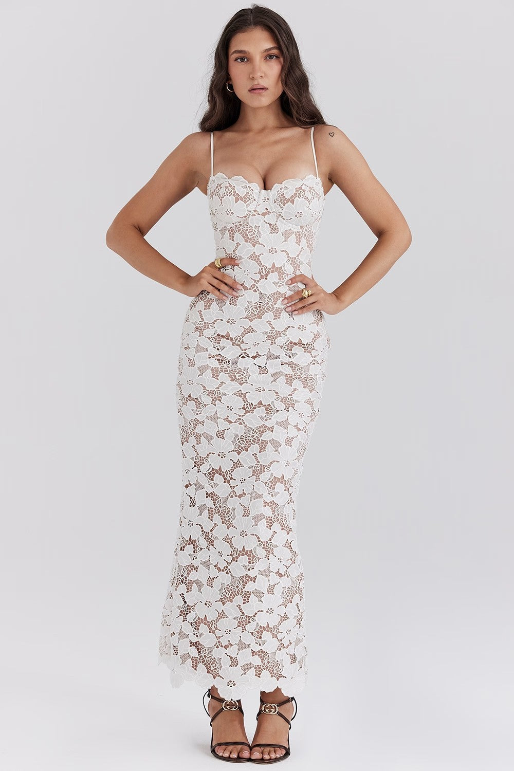 Isabella- Pearl Blossom Maxi Dress