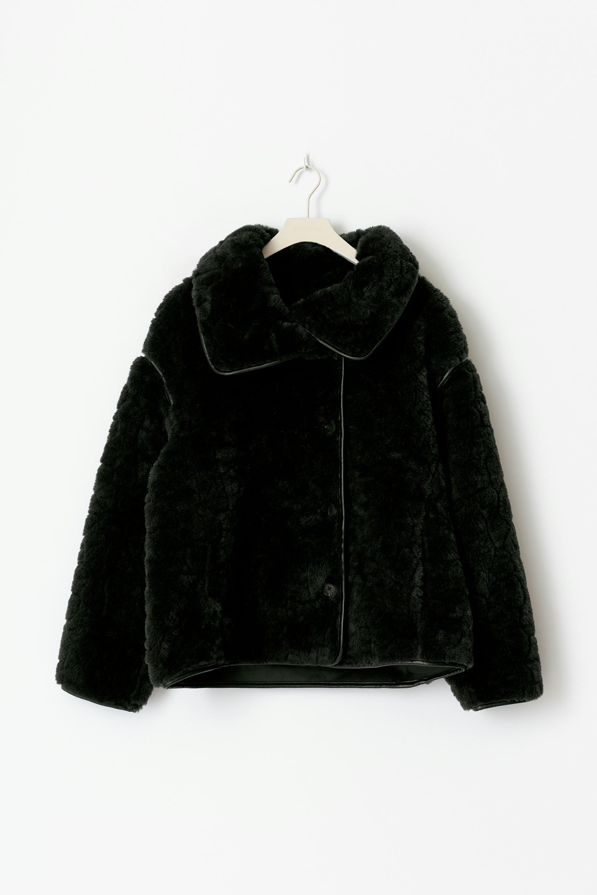 Faux fur bonded short jacket