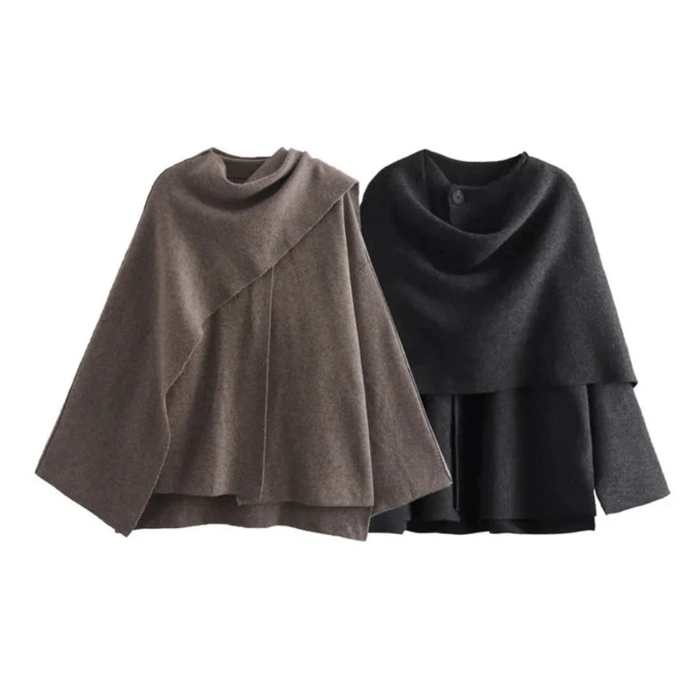 Claire | Cape Jacket Brown
