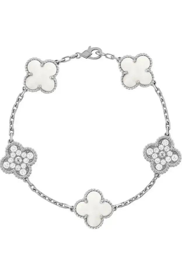 June Bracelet Silver White