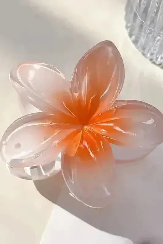 Flora - Glossy Hawaï Hairclip Orange