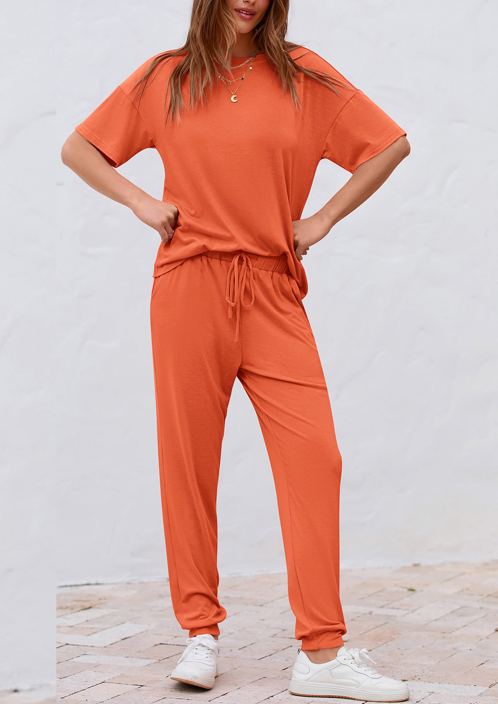 Chichi Women's Two Piece Lounge Sets Spring Summer Jogger Pants Vacation Outfits Travel Airplane Matching Clothes Dark Grey