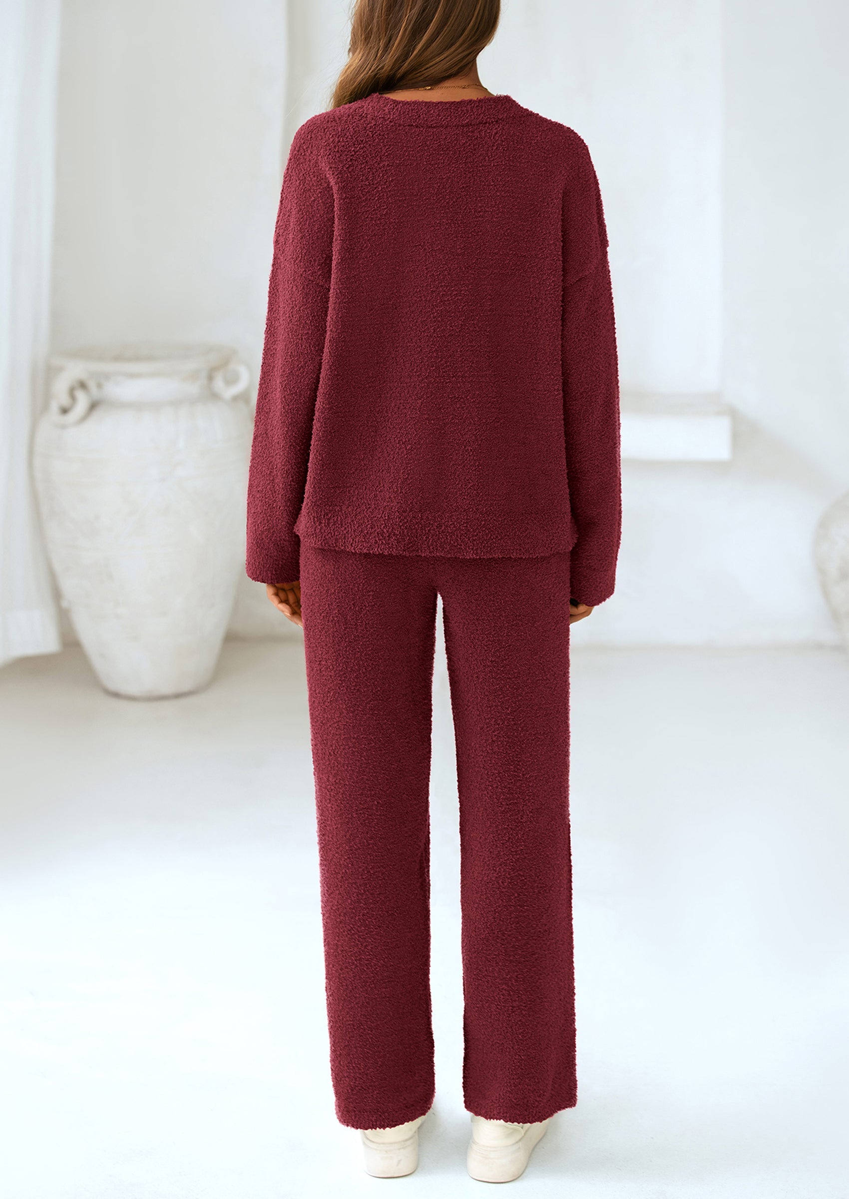 Chichi Lounge Sets for Women Two Piece Sweaters Pajama Set Fall Fashion Loungewear Outfits Matching Winter Clothes Navy