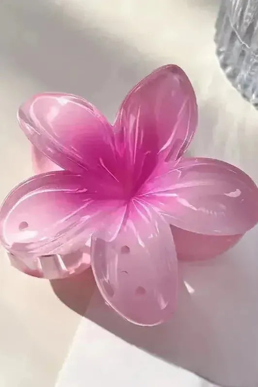 Flora - Glossy Hawaï Hairclip Pink