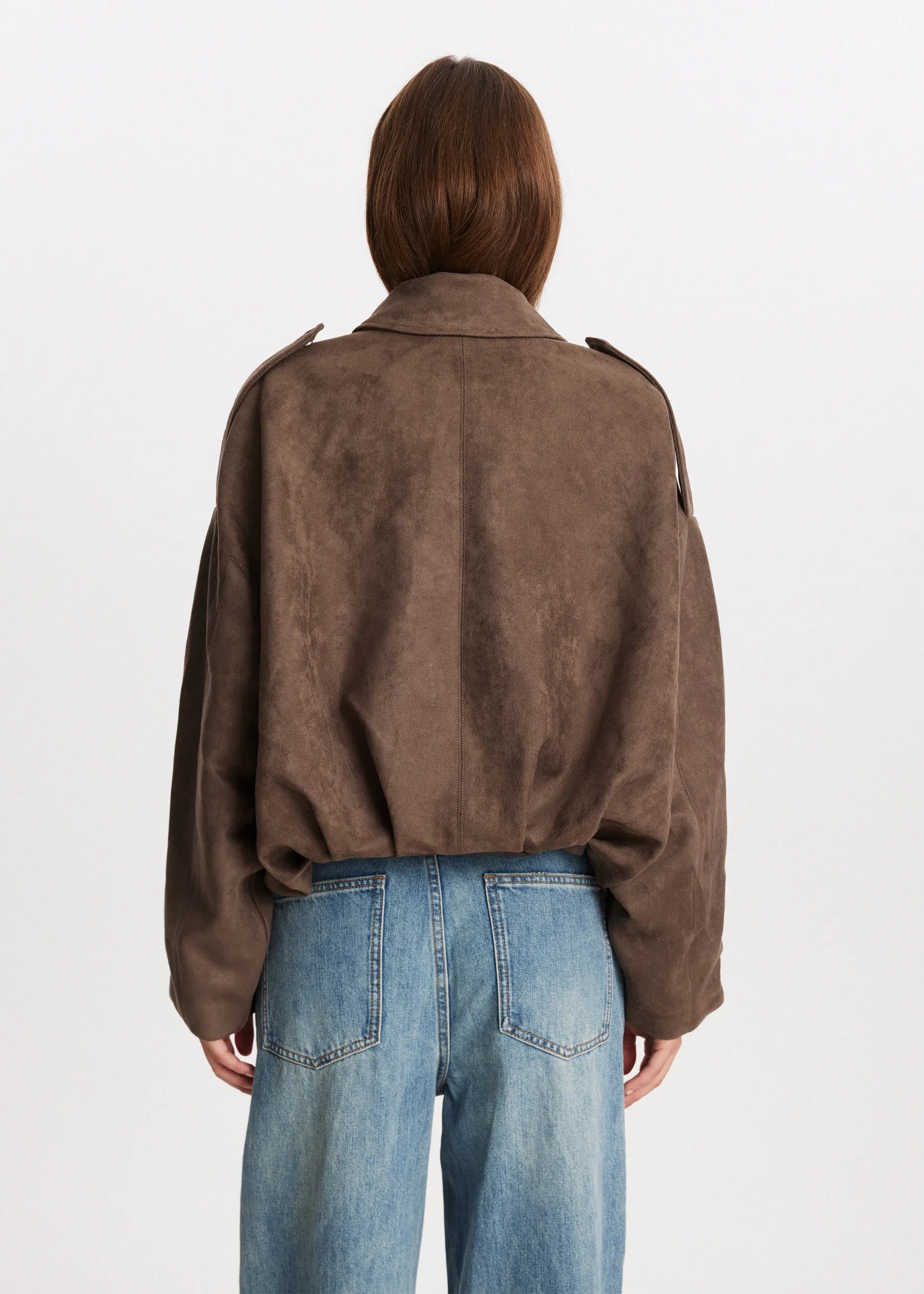 Siena | Suede Bomber Jacket Brown