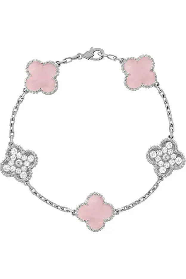 June Bracelet Silver Pink