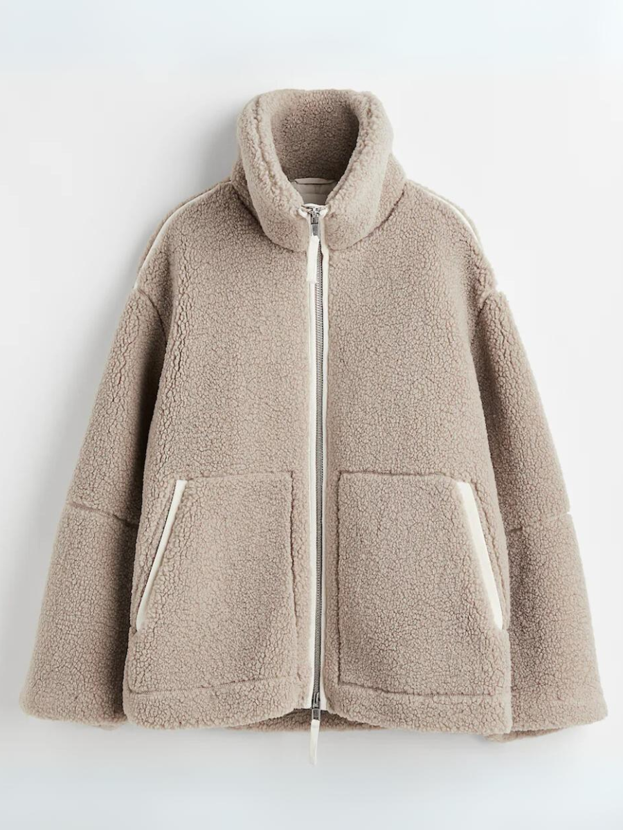 Leila | Teddy Coat Beige
