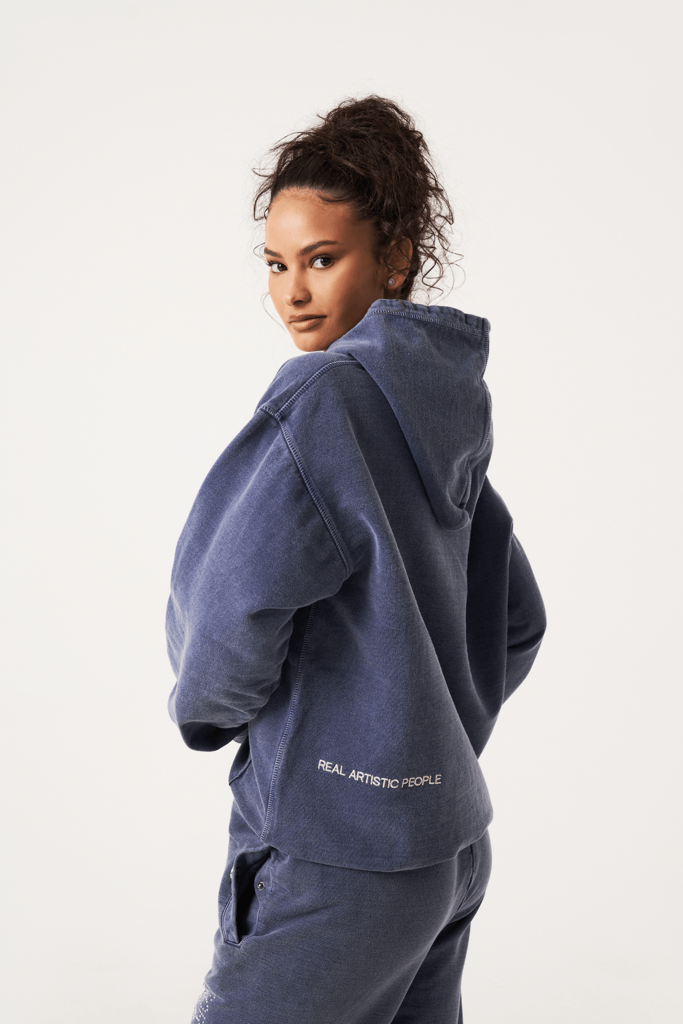 Mabel | Sequin Hoodie Blue