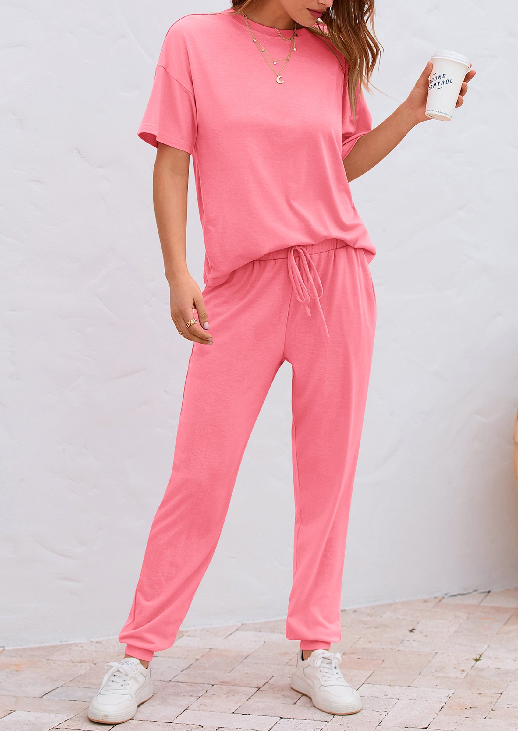 Chichi Women's Two Piece Lounge Sets Spring Summer Jogger Pants Vacation Outfits Travel Airplane Matching Clothes