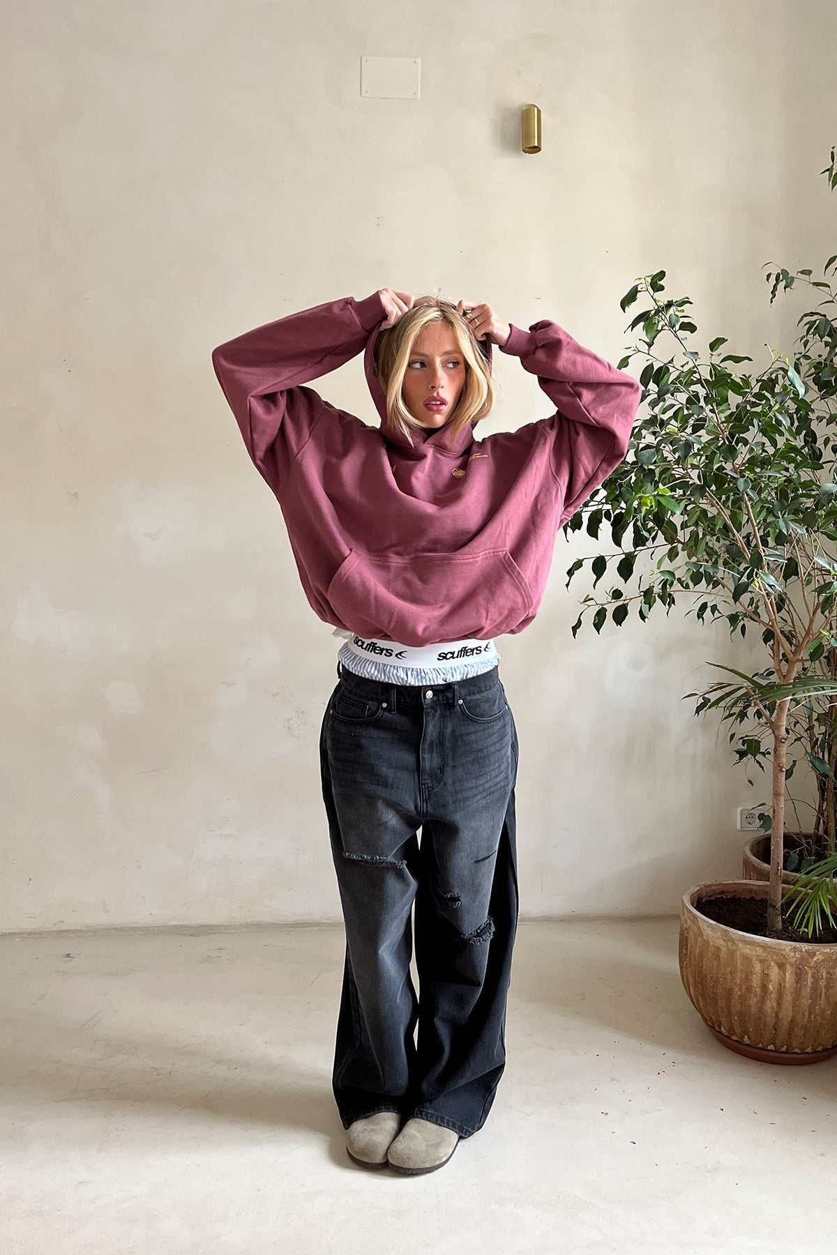 Amber | WIth Love Hoodie Light Grey
