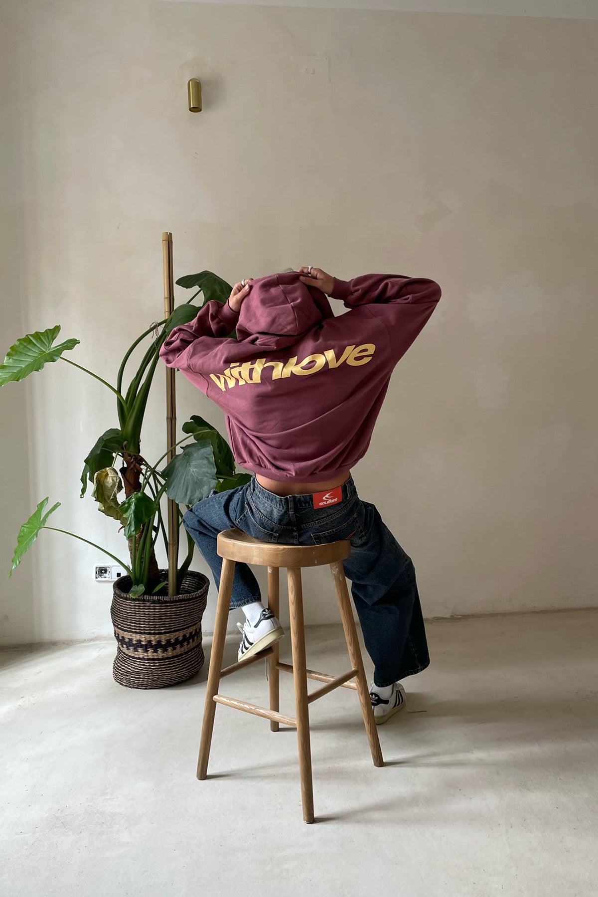 Amber | WIth Love Hoodie Light Grey