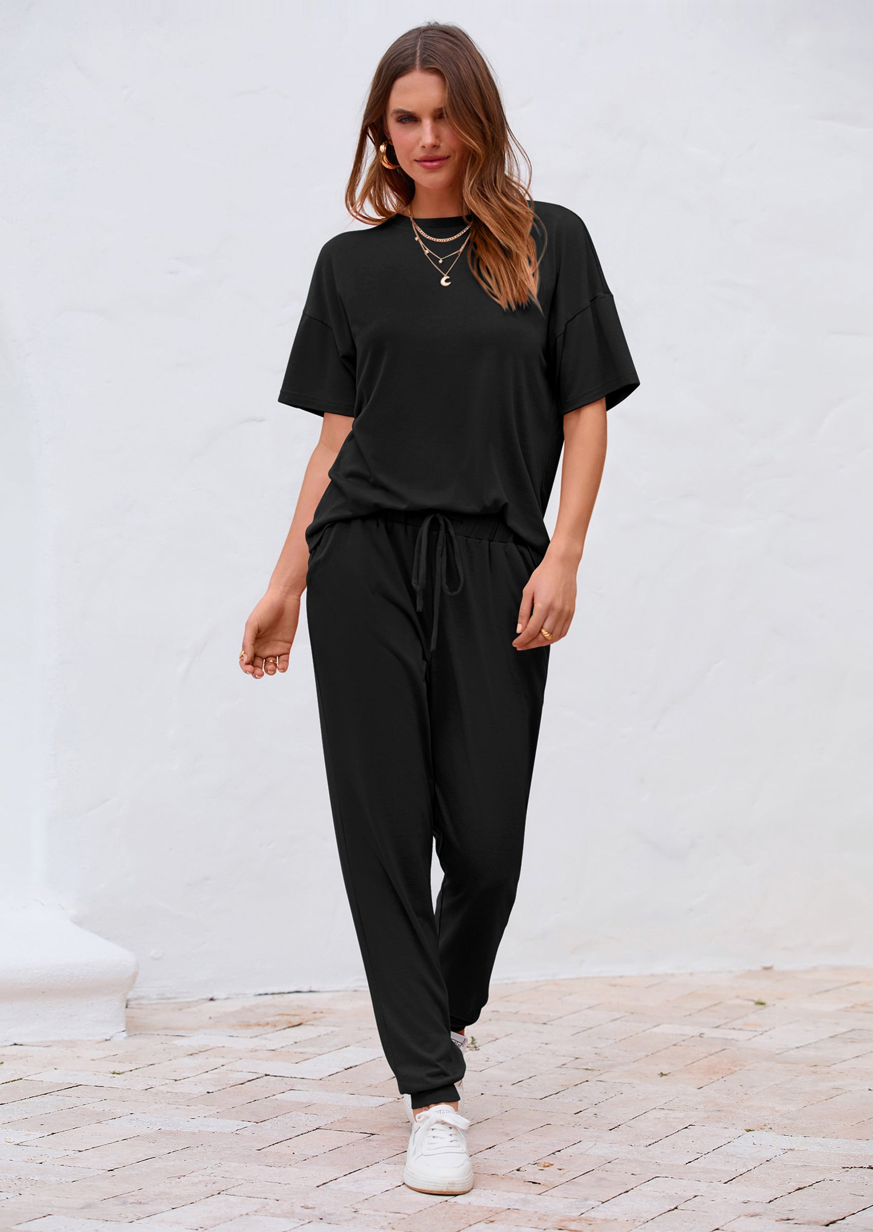 Chichi Women's Two Piece Lounge Sets Spring Summer Jogger Pants Vacation Outfits Travel Airplane Matching Clothes