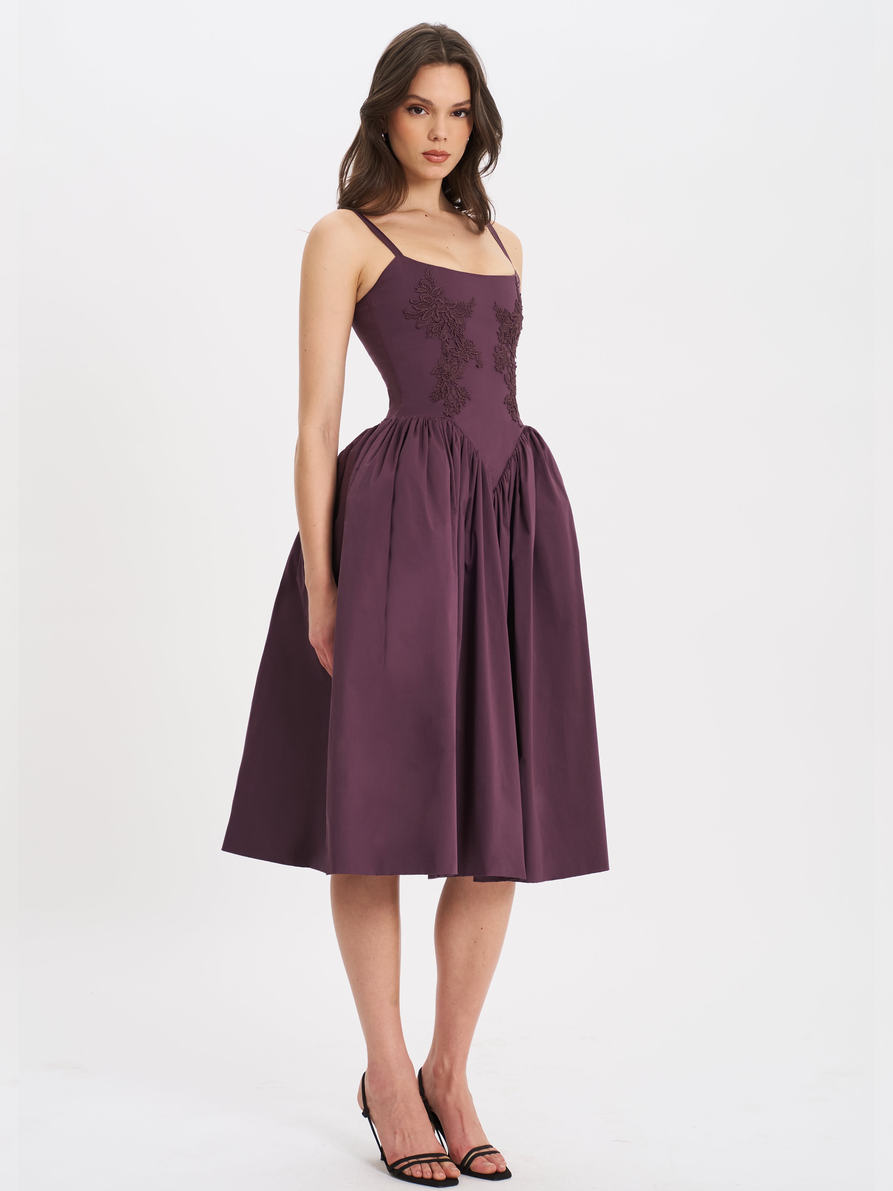 Rabella | Elegant Midi Dress Purple