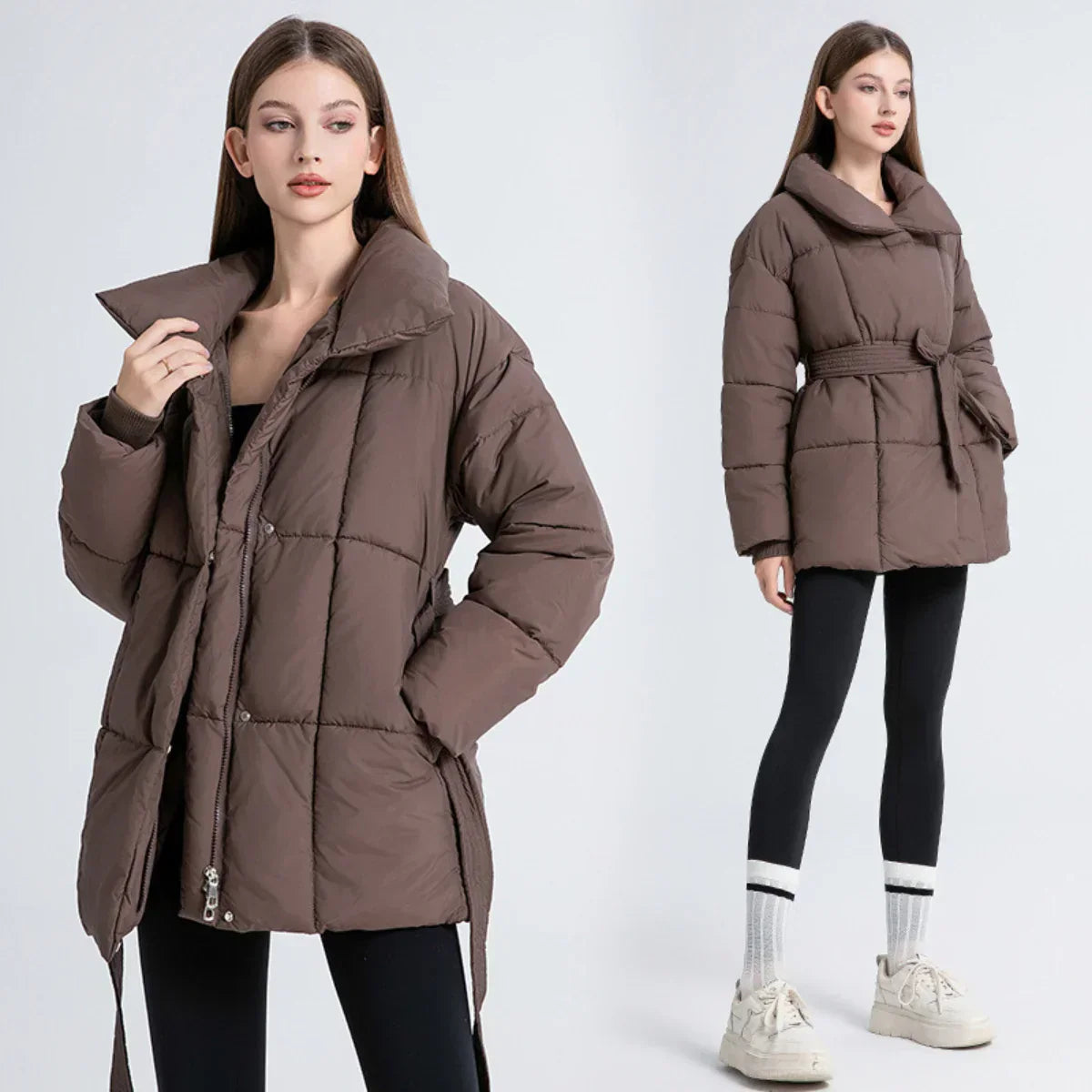 Avery | Oversized Puffer Brown
