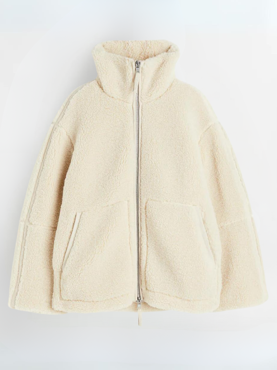 Leila | Teddy Coat White