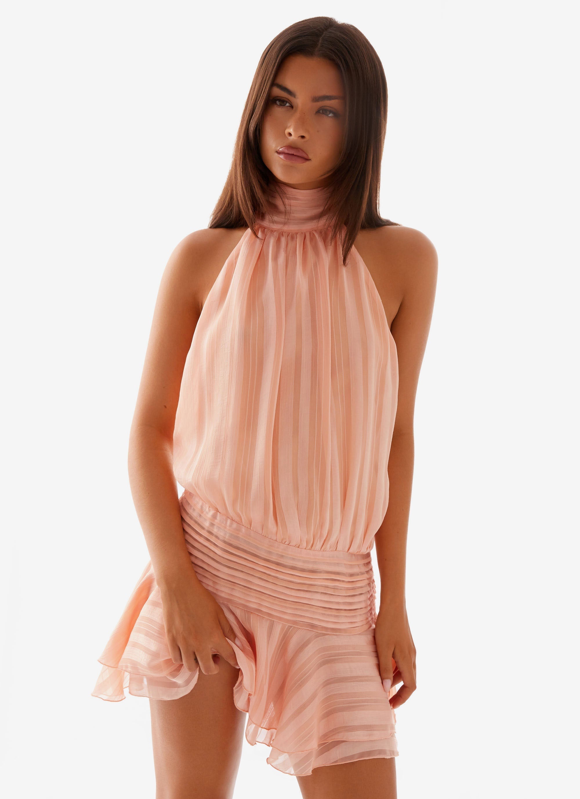 Amoura | Elegant Mini Dress Orange