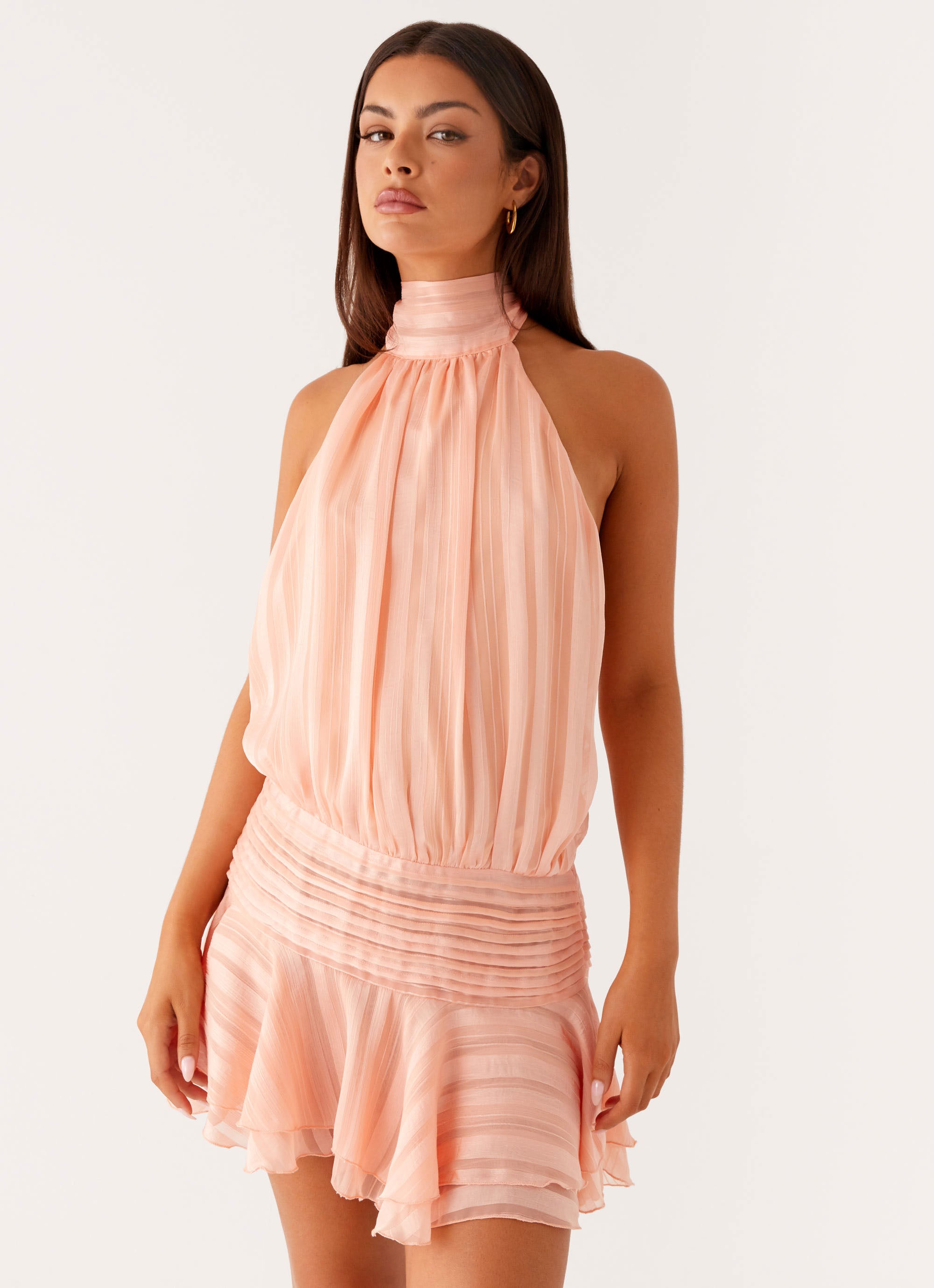 Amoura | Elegant Mini Dress Yellow