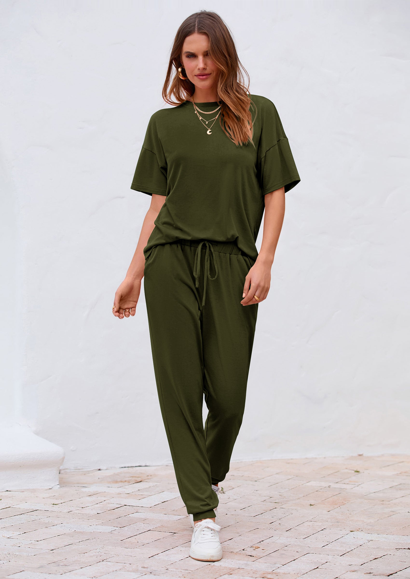 Chichi Women's Two Piece Lounge Sets Spring Summer Jogger Pants Vacation Outfits Travel Airplane Matching Clothes