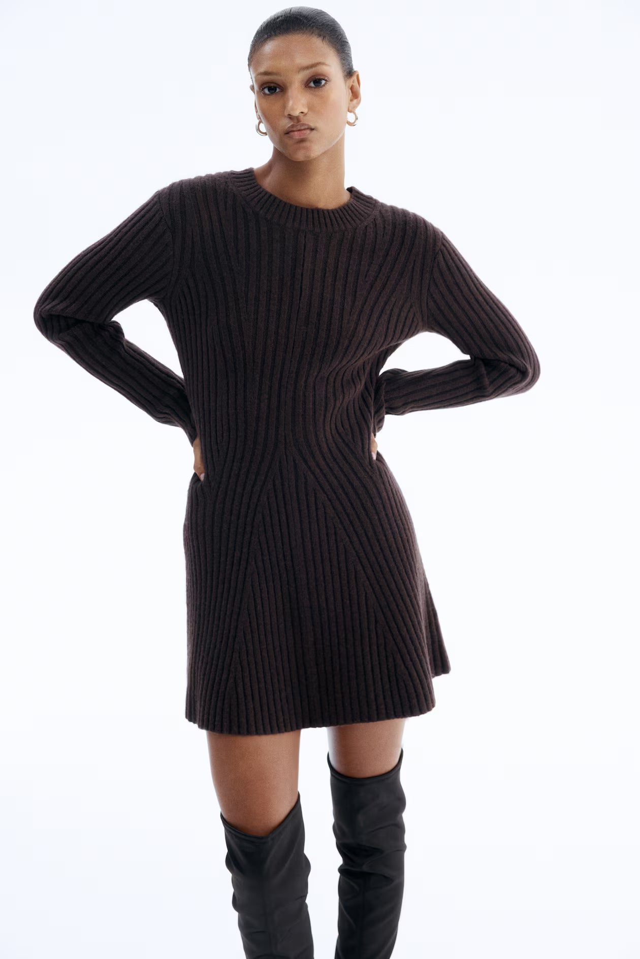Lacy | Knit Mini Dress Black
