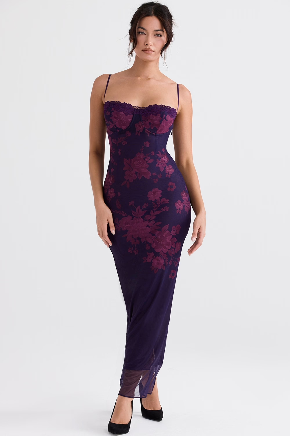 Vanessa | Floral Maxi Dress Purple