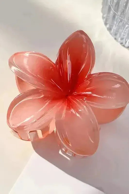 Flora - Glossy Hawaï Hairclip Red
