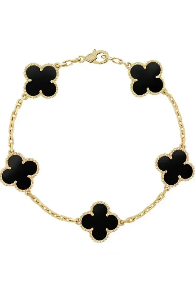 Clover Bracelet Gold Black