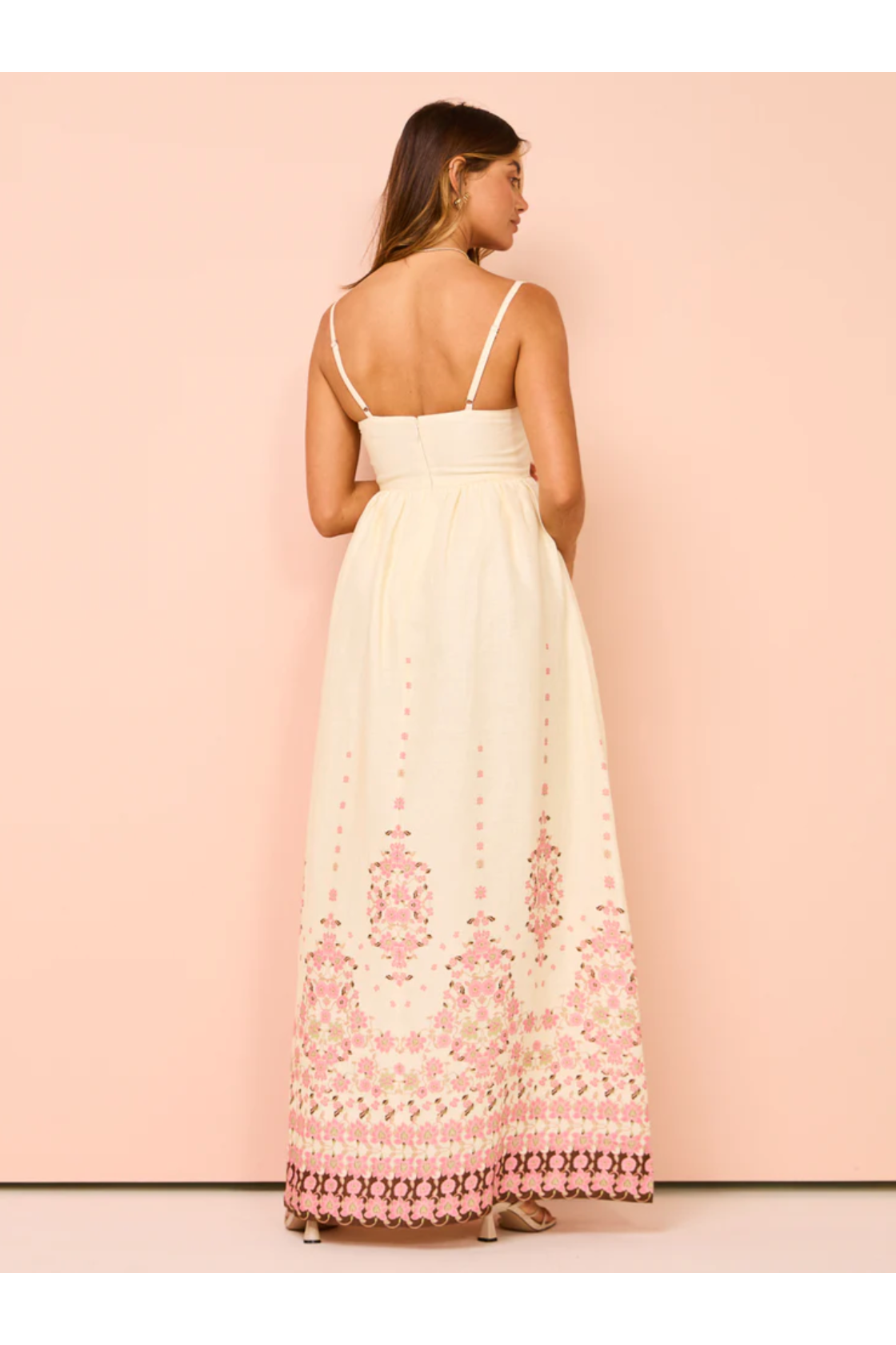 Marigold | Floral Maxi Dress Creamy White