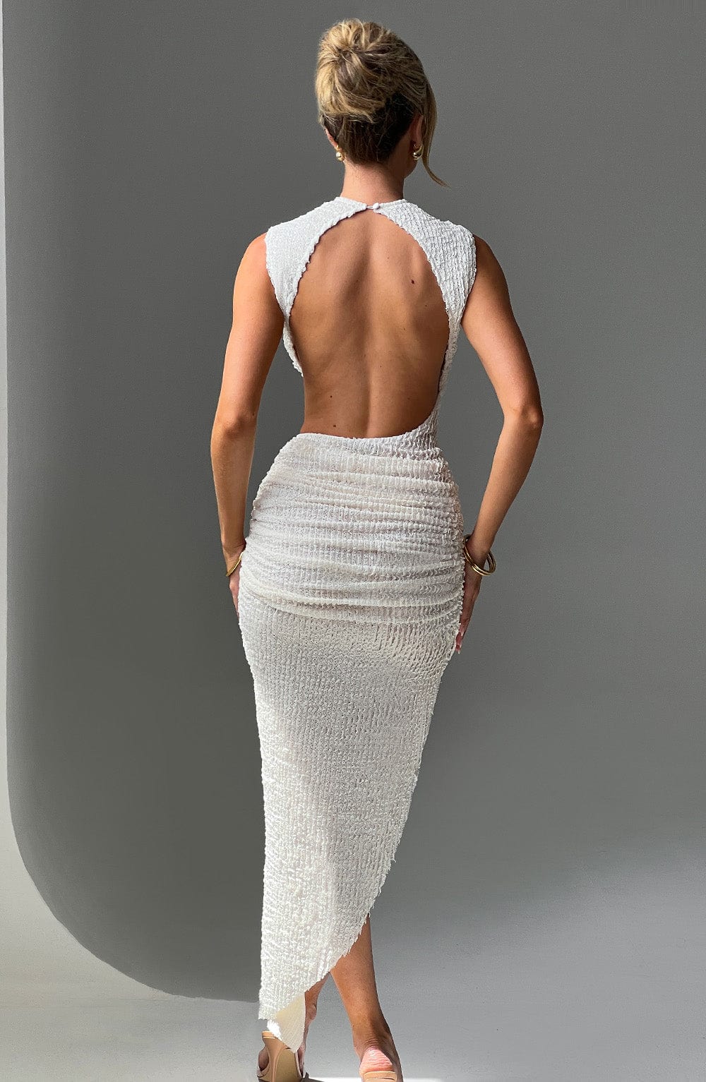 Lola | Elegant Midi Dress White