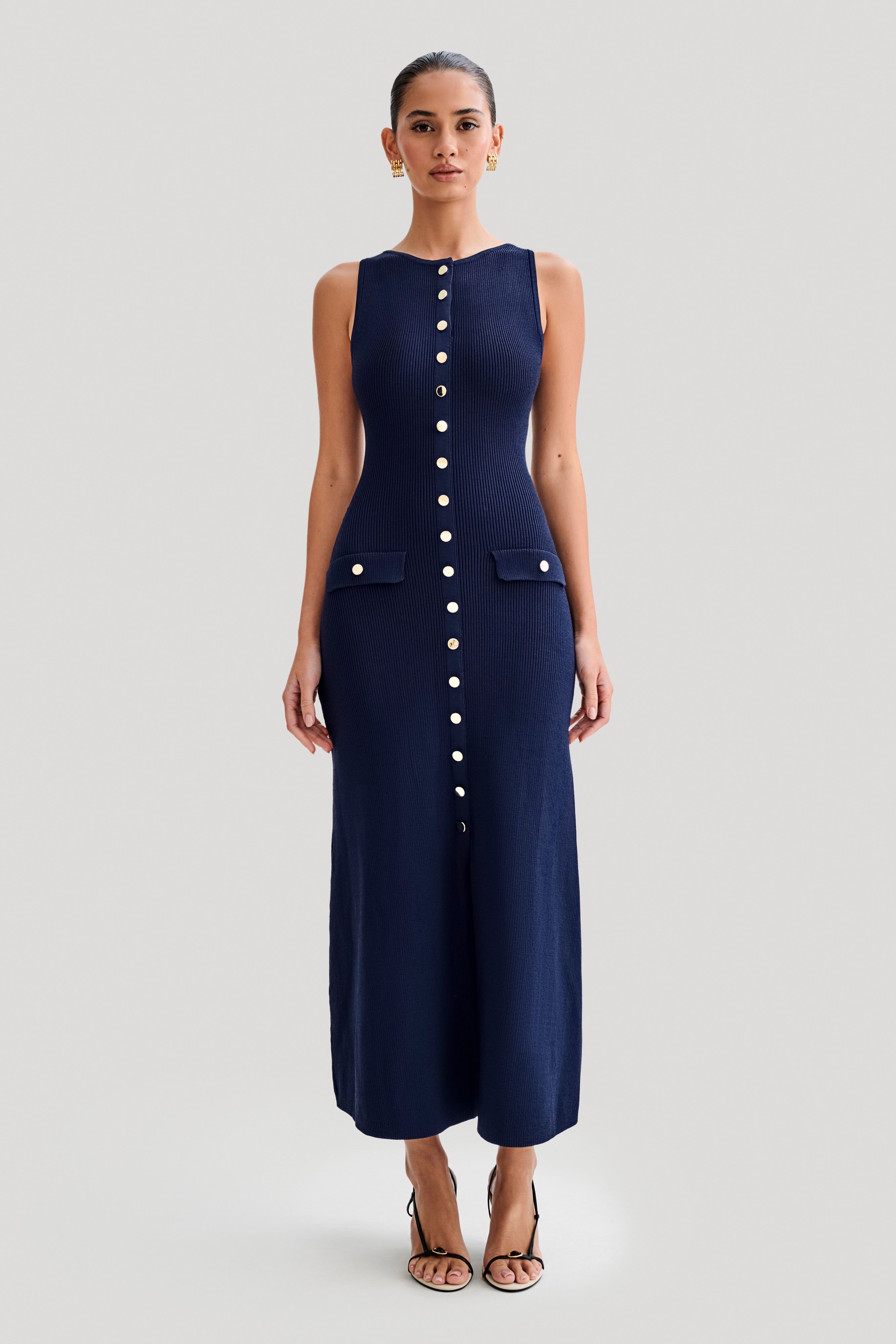 Serene | Elegant Maxi Dress Navy