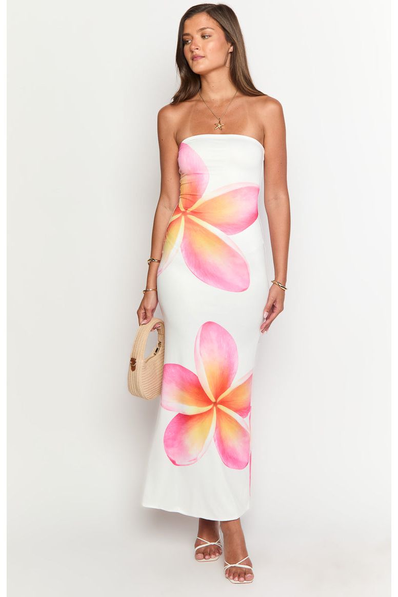 Ora | Floral Maxi Dress White