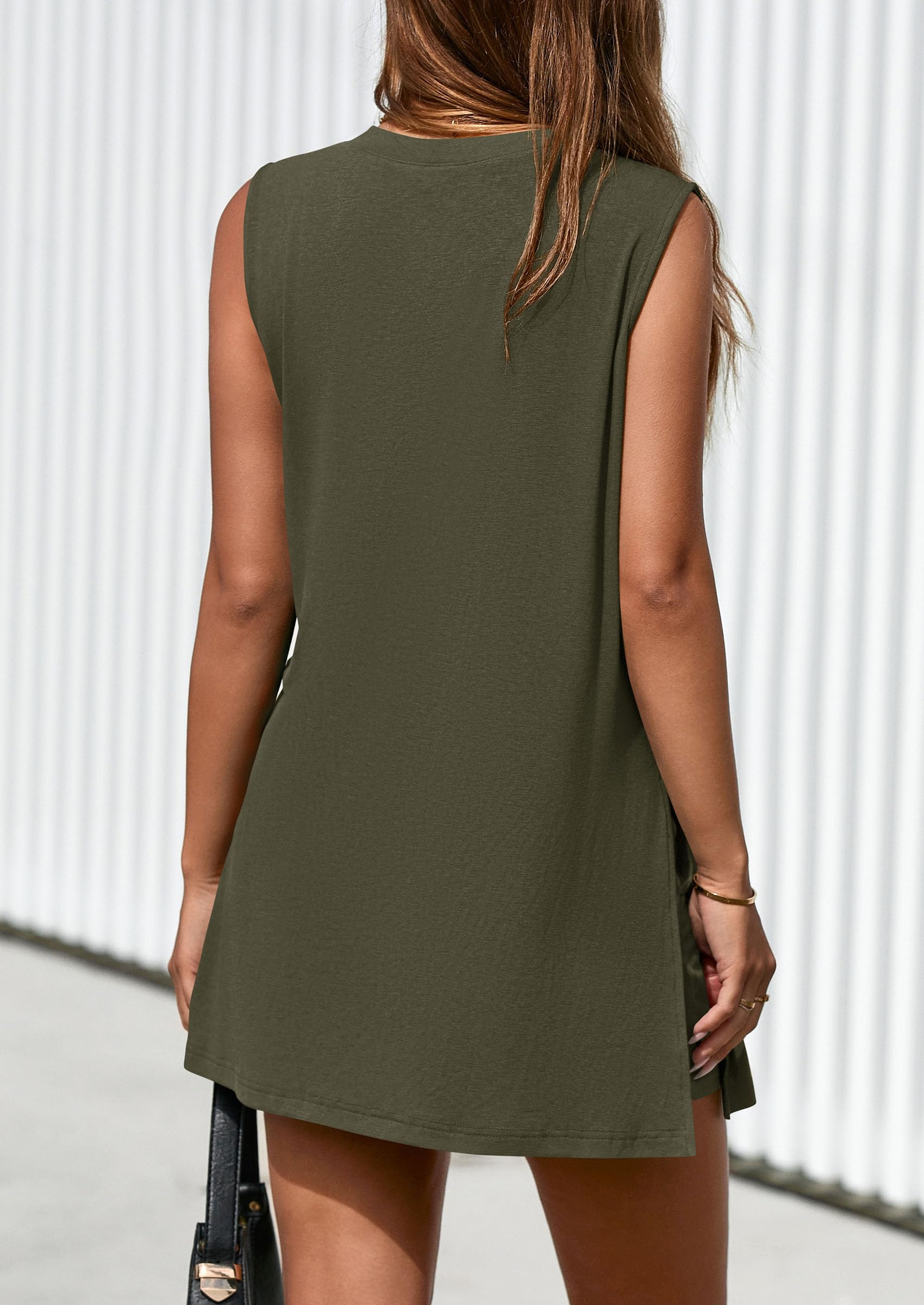 Chichi Women's Two Piece Lounge Set Summer Casual Oversized Shirts Biker Shorts Matching Airport Travel Outfit Army green