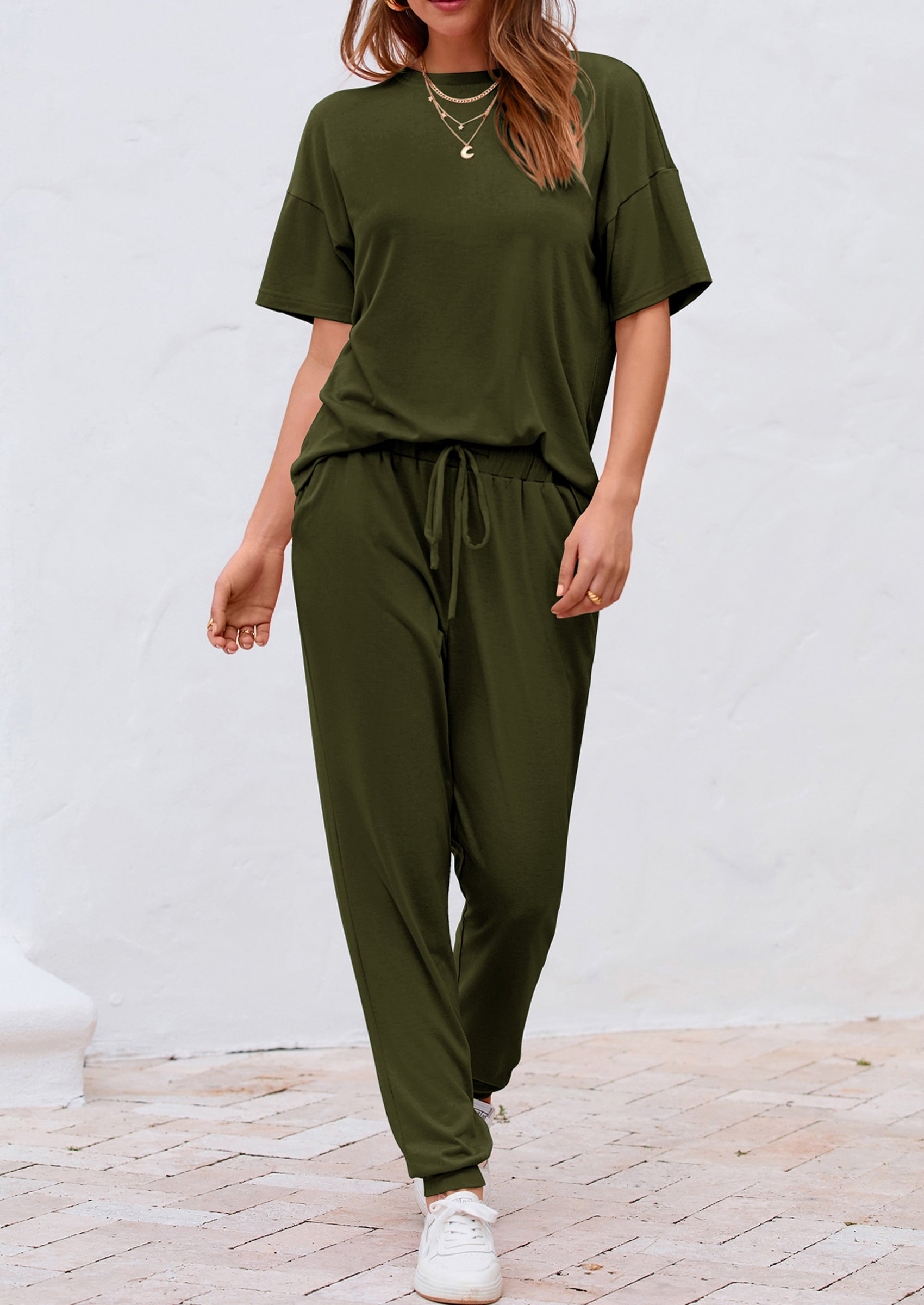 Chichi Women's Two Piece Lounge Sets Spring Summer Jogger Pants Vacation Outfits Travel Airplane Matching Clothes