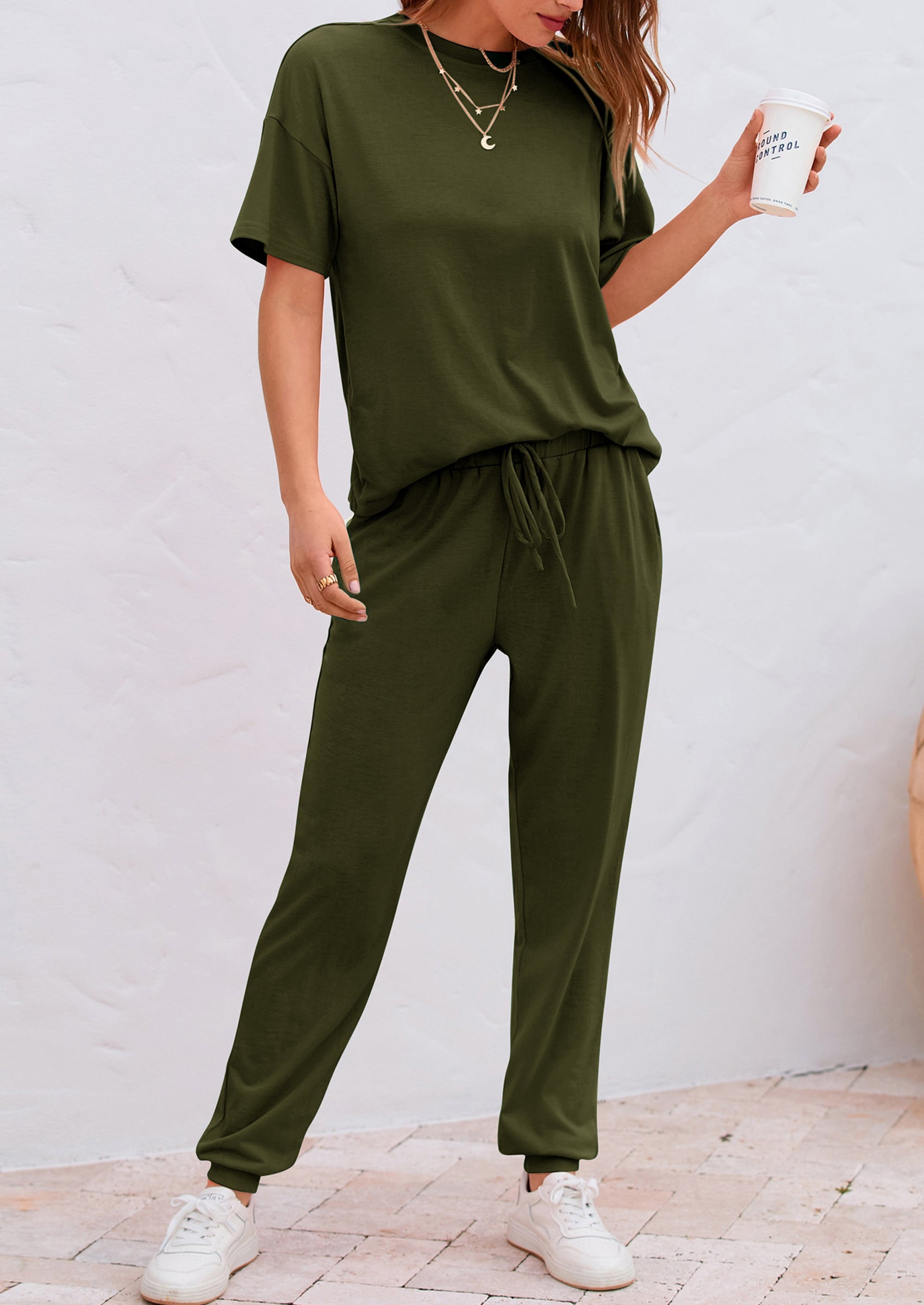Chichi Women's Two Piece Lounge Sets Spring Summer Jogger Pants Vacation Outfits Travel Airplane Matching Clothes