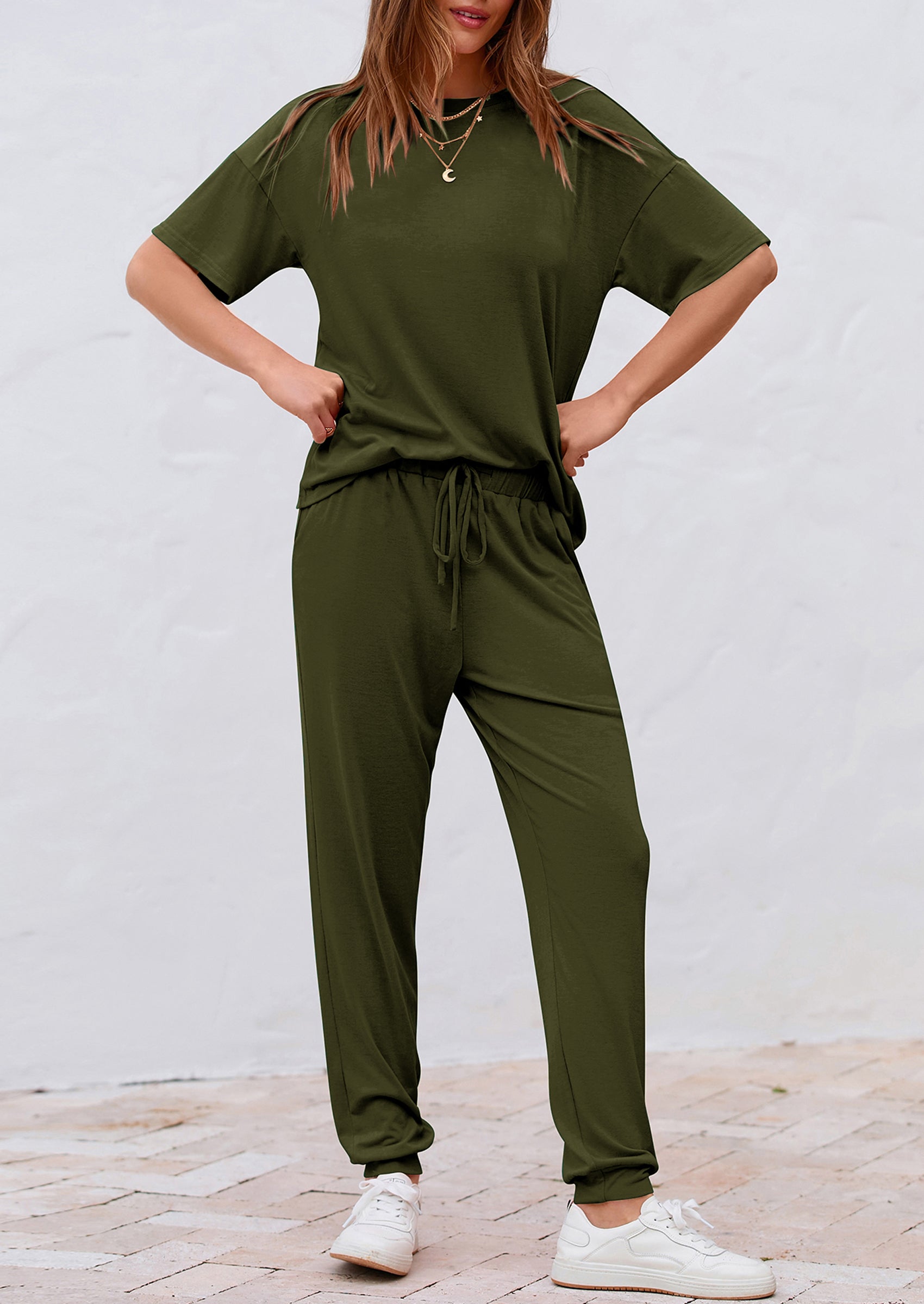 Chichi Women's Two Piece Lounge Sets Spring Summer Jogger Pants Vacation Outfits Travel Airplane Matching Clothes