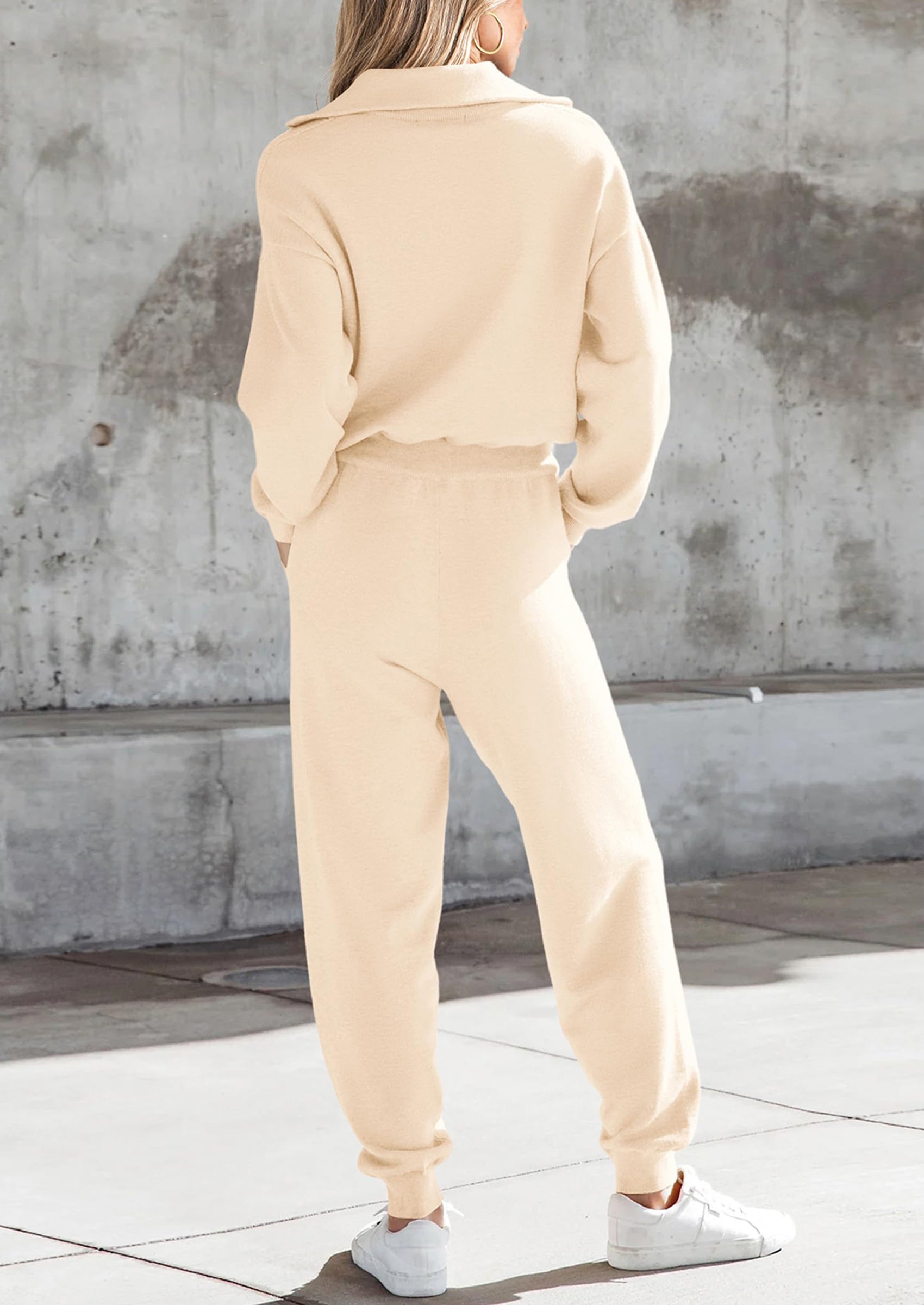 Chichi Women's 2 Piece Sweater Set Pullover Zip Up Sweatshirt Jogger Sweatpants Tracksuit Casual Outfit