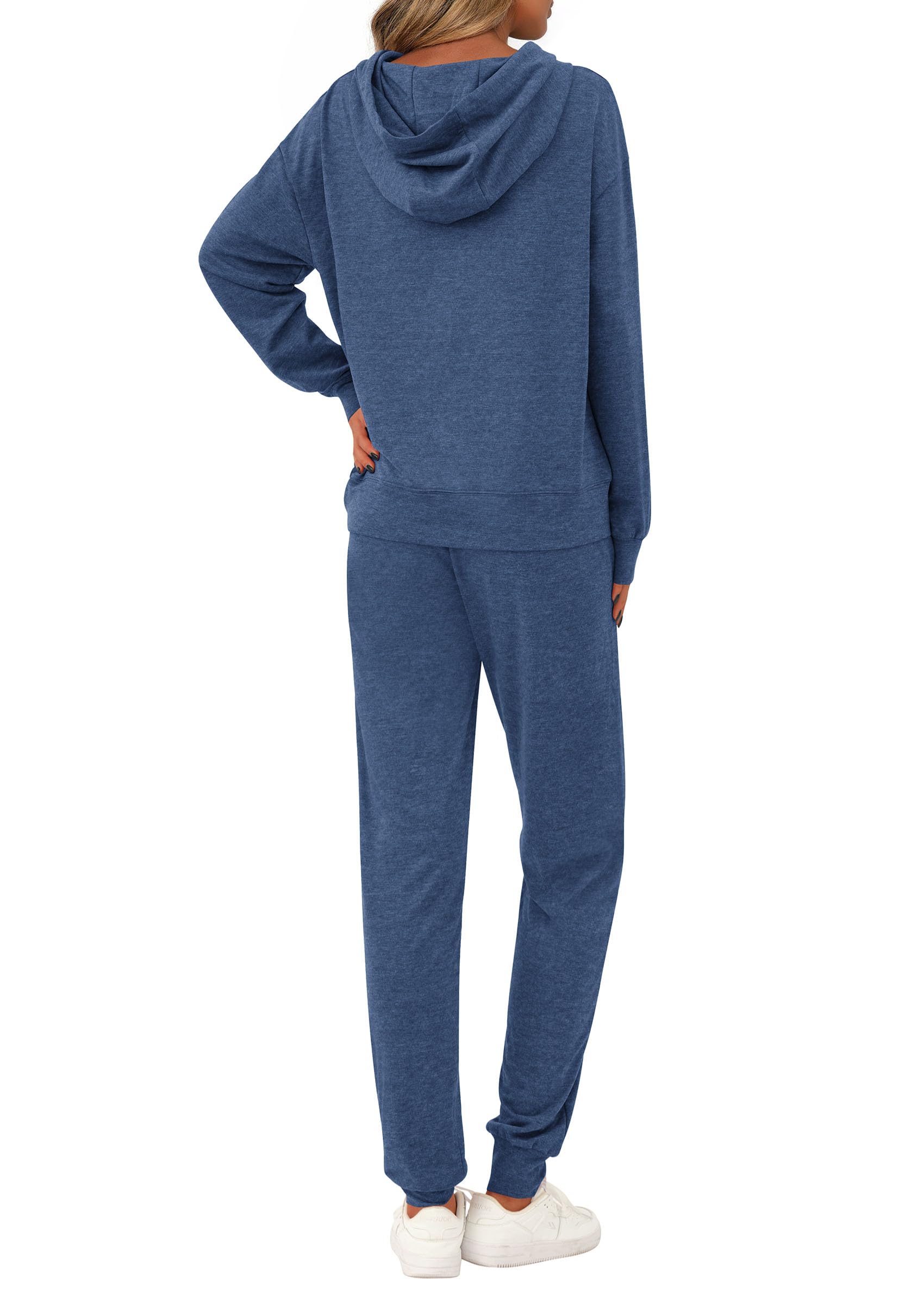 Chichi Women's Two Piece Outfits Sweatsuits Lounge Sets Hoodies Sweatshirt Joggers Sweatpants Fall Fashion Clothes Blue