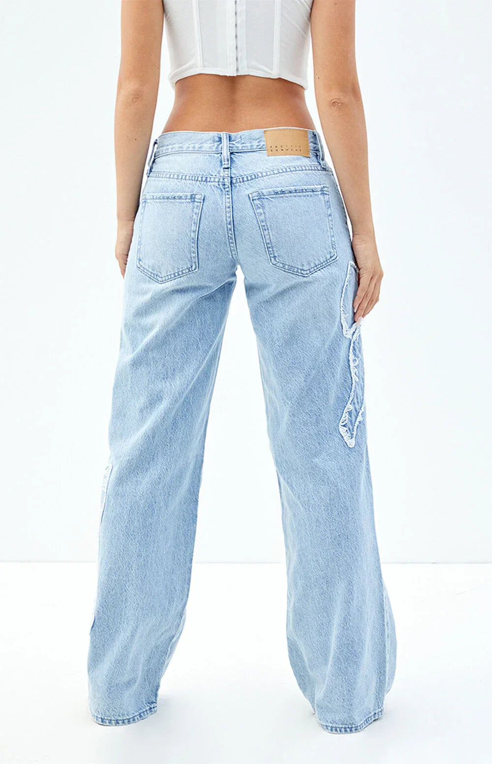 Lily | Bow Tie Jeans Light Blue
