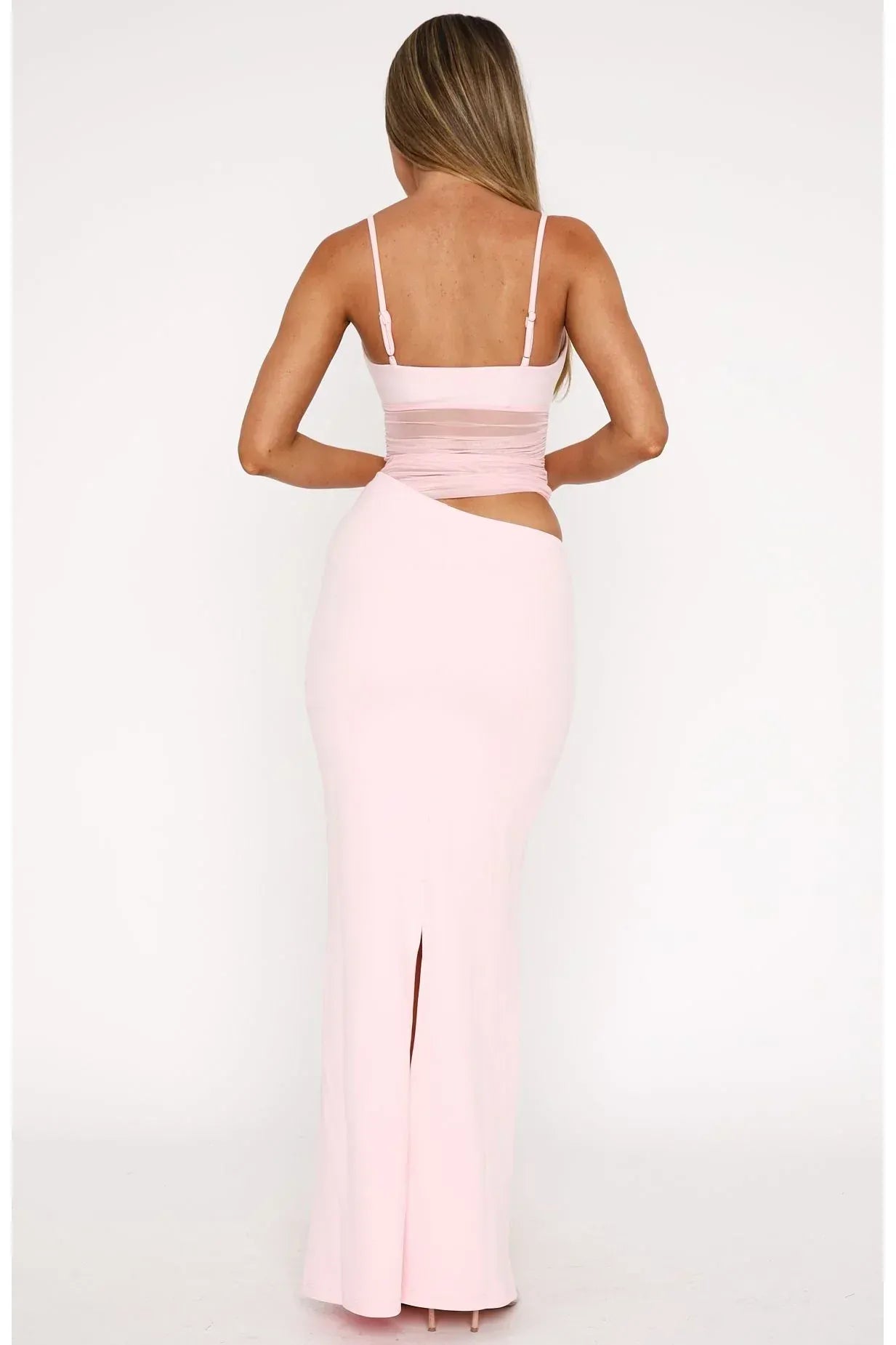Mira | Sheer Maxi Dress Pink